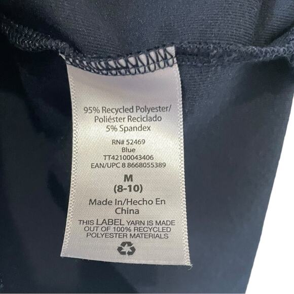 Time and True Navy Velvet Longsleeve shirt size medium velour sweatshirt - Picture 4 of 4